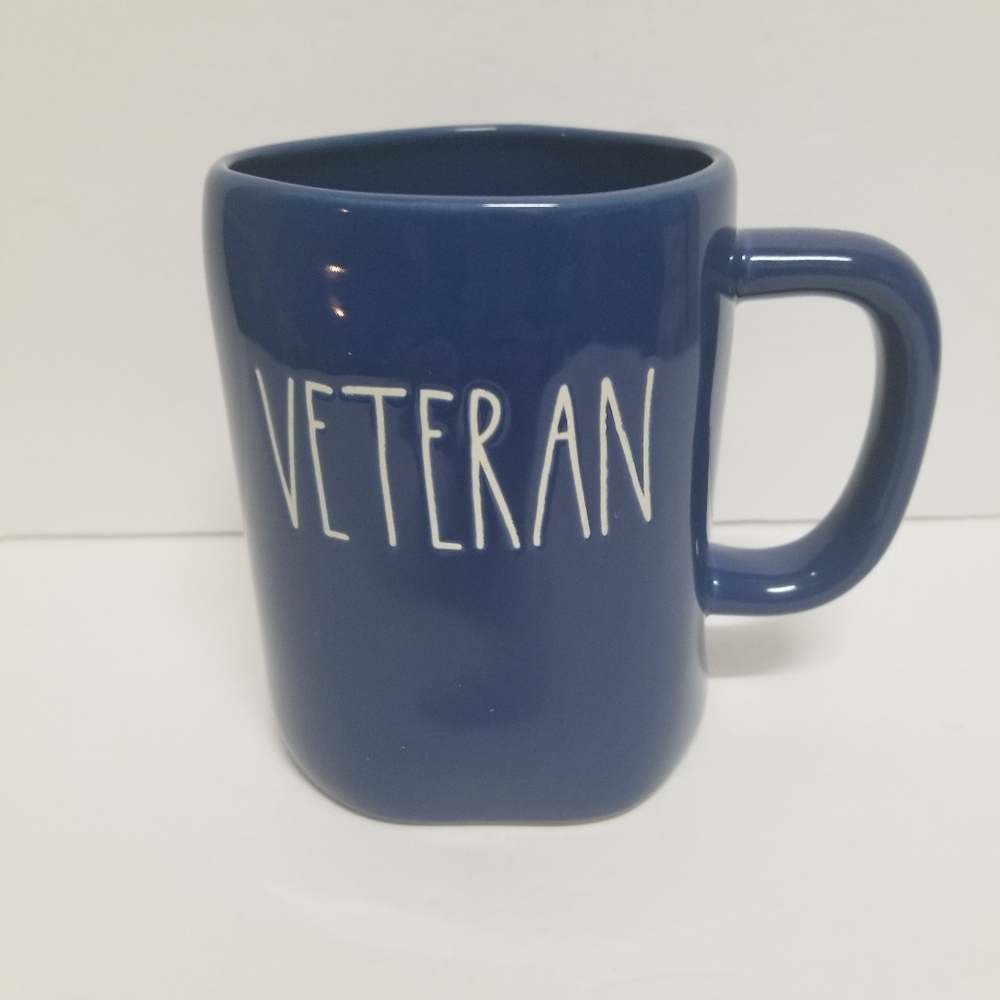 Rae Dunn Deep Blue Veteran Mug